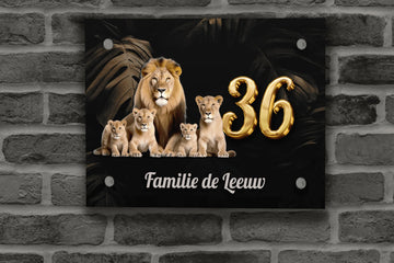 Leeuwen Naambordje 6