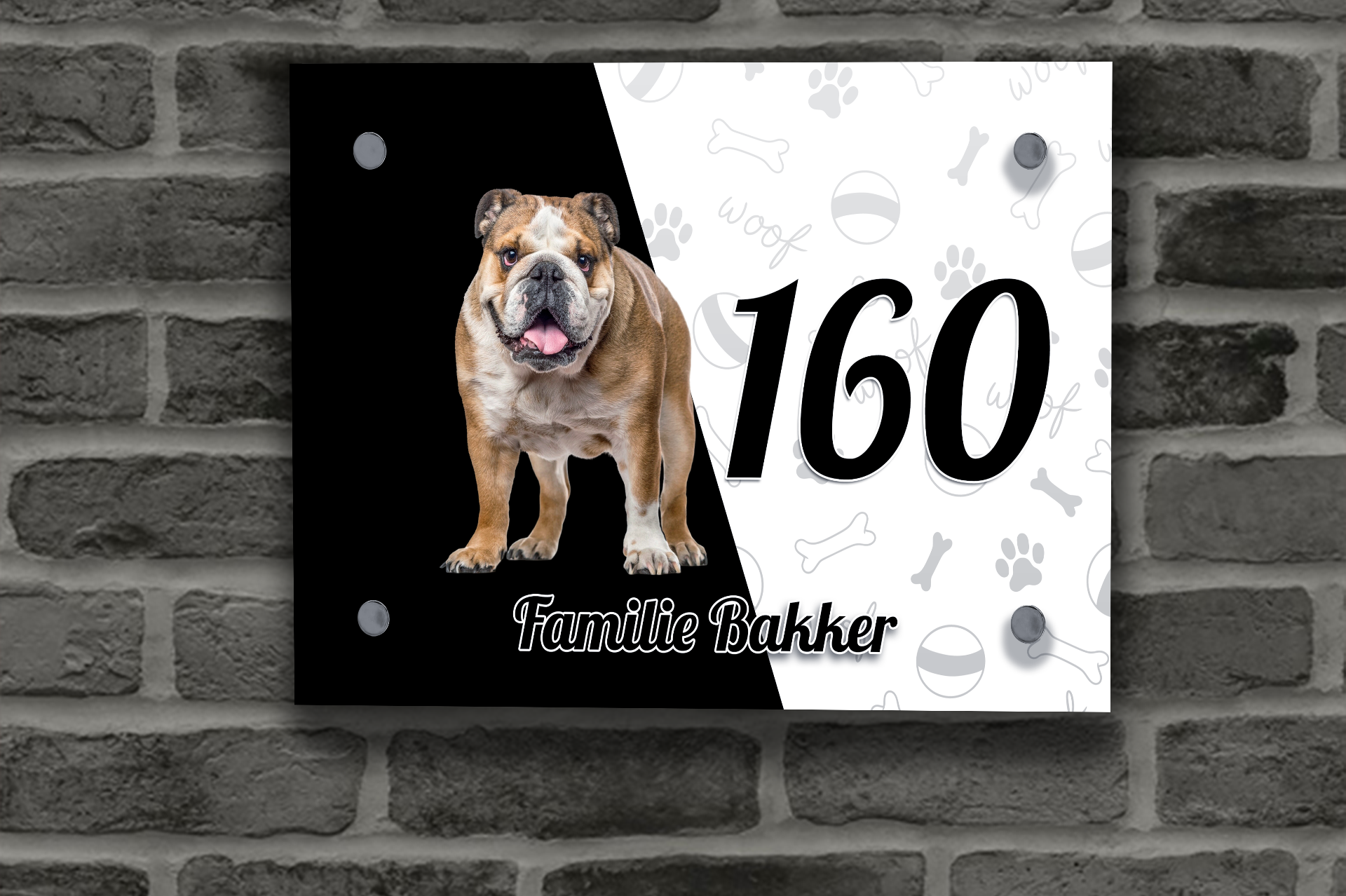 Engelse Buldog Naambordje 1