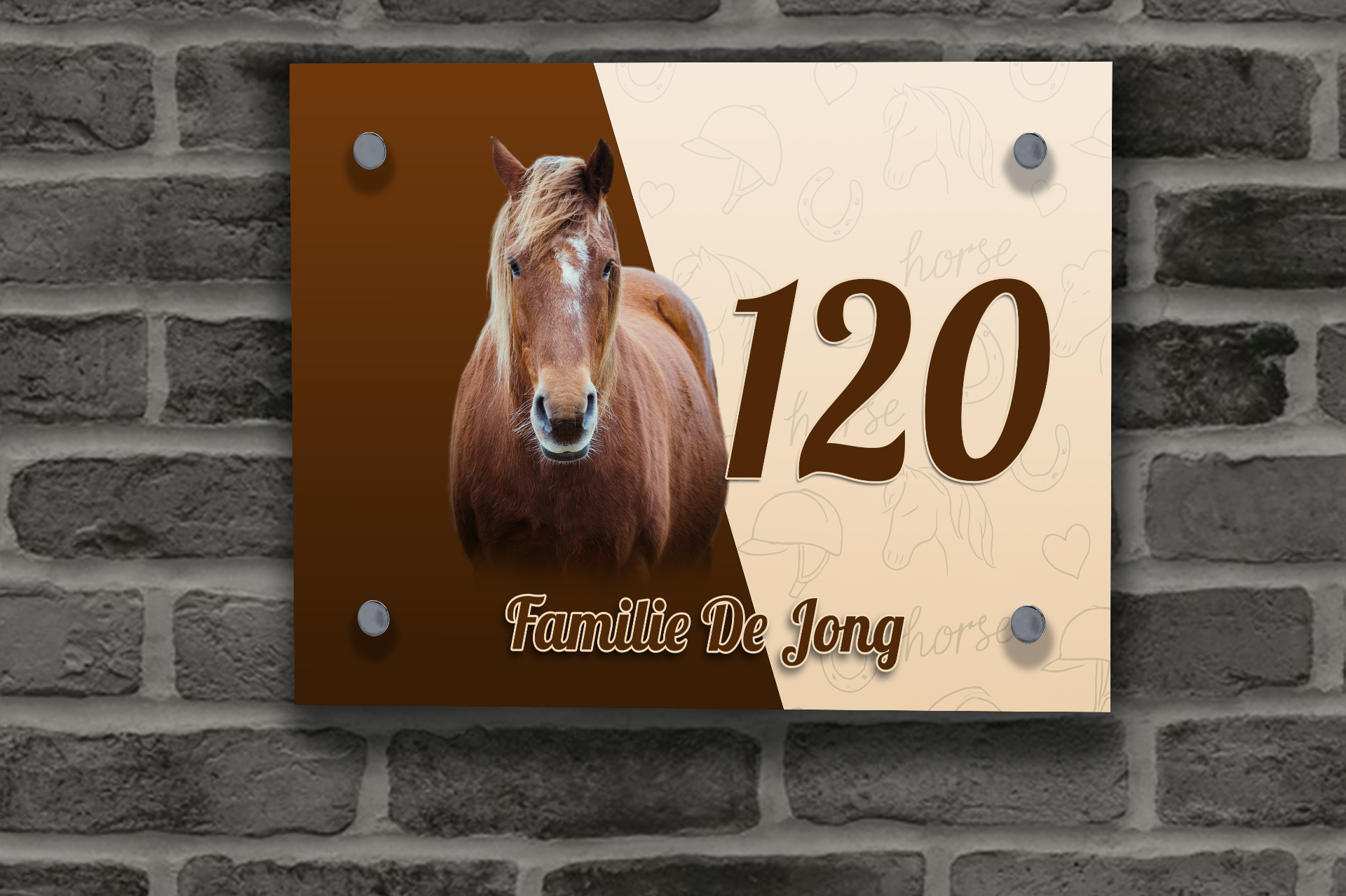 Paarden Naambordje 11