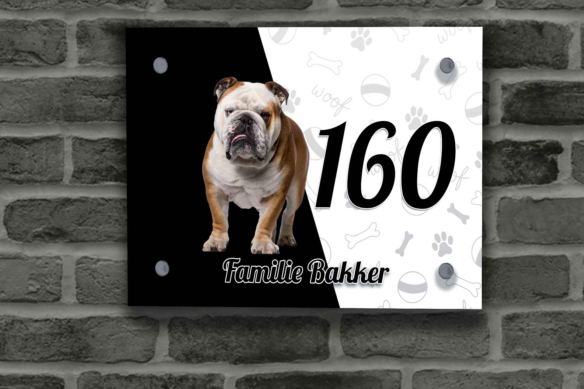 Engelse Buldog Naambordje 4