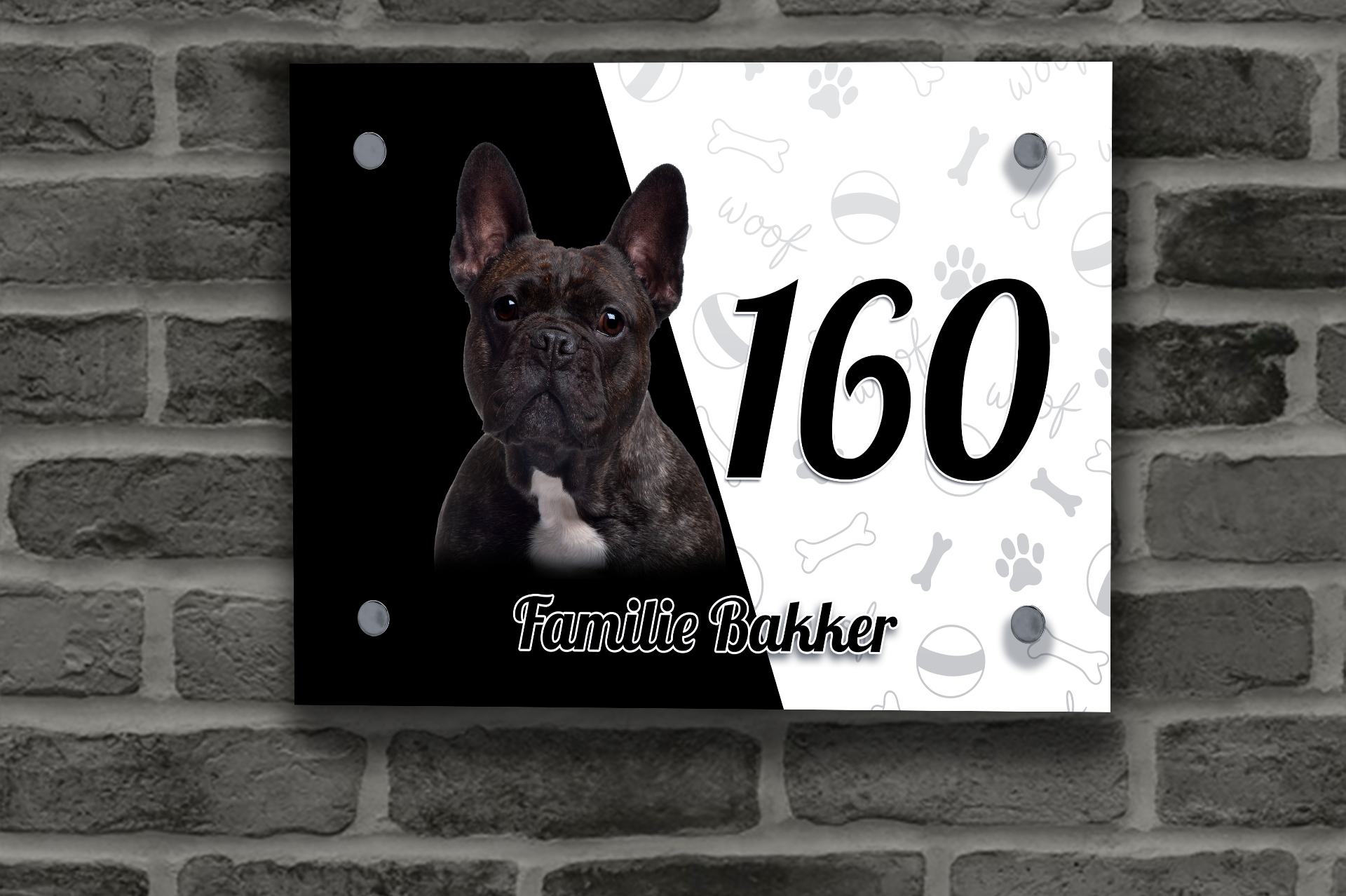 Franse Buldog Naambordje 5
