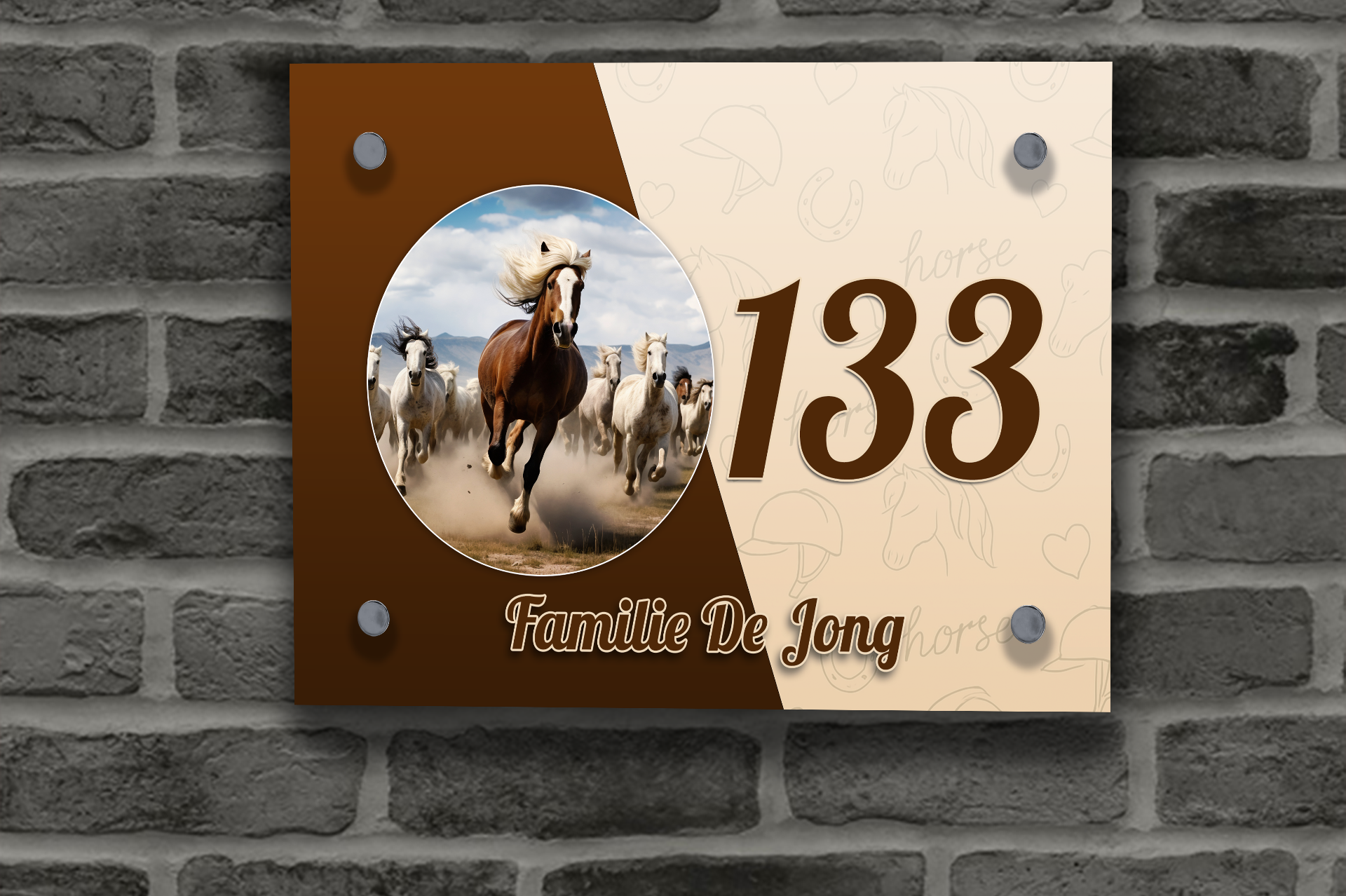 Paarden Naambordje 26