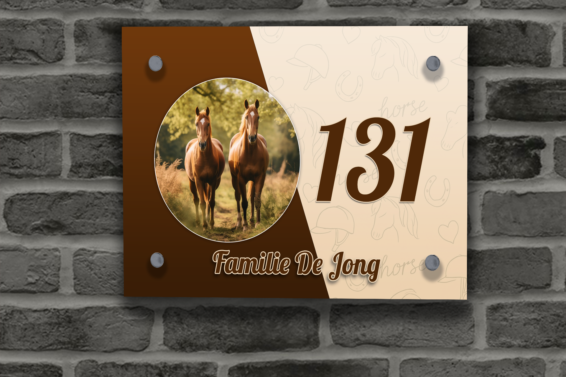 Paarden Naambordje 22