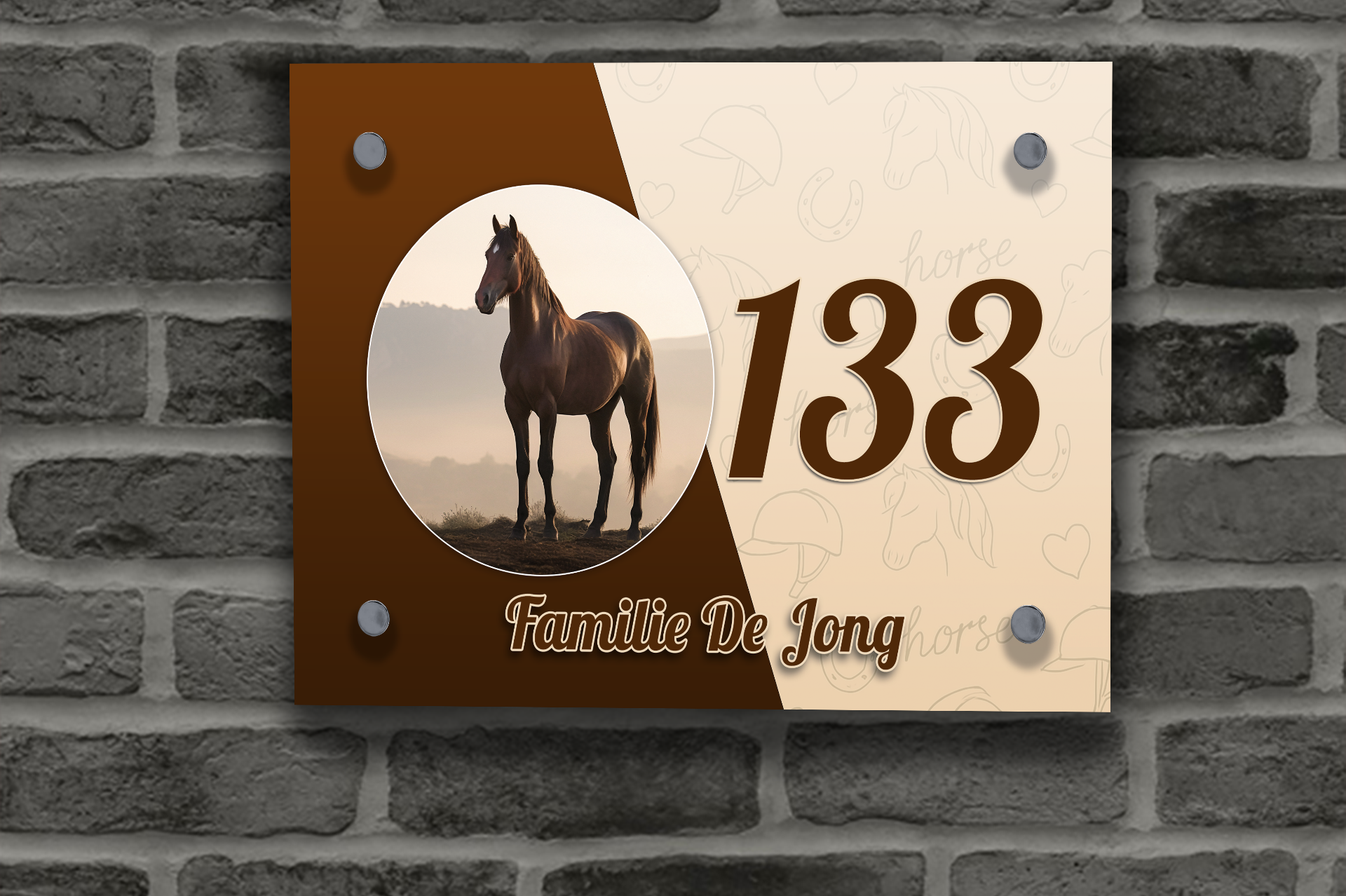 Paarden Naambordje 24