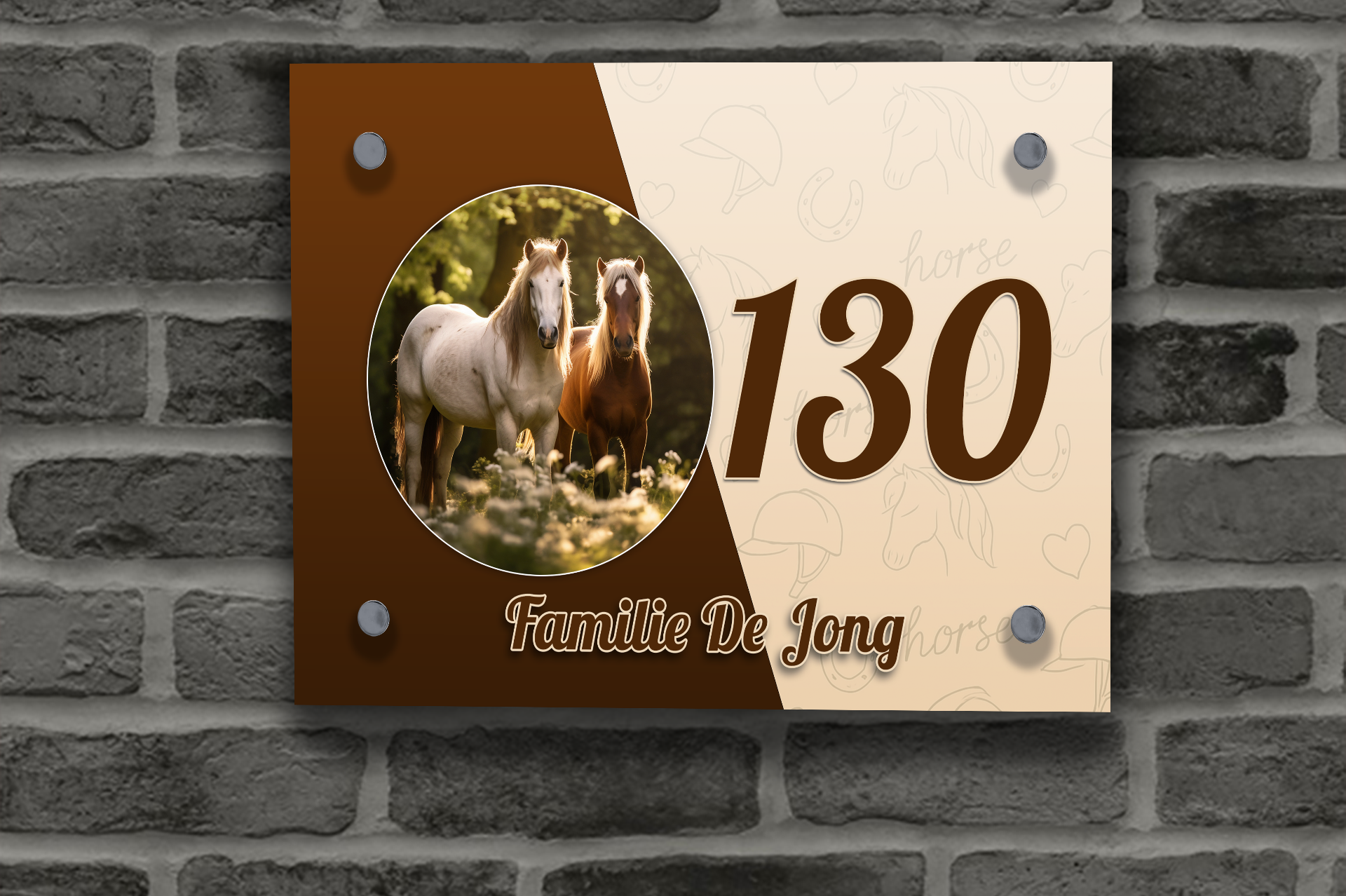 Paarden Naambordje 21