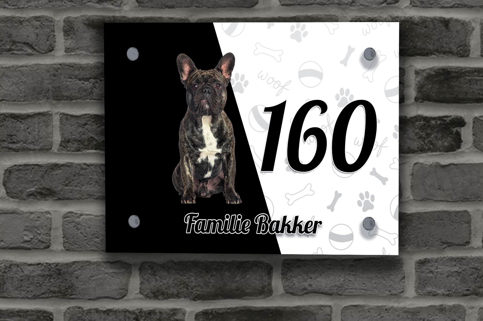 Franse Buldog Naambordje 2