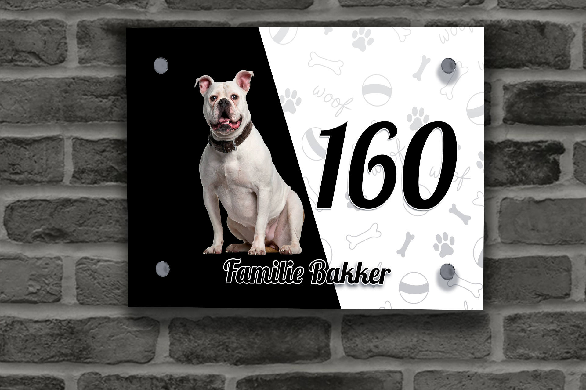 Old English Buldog Naambordje 1