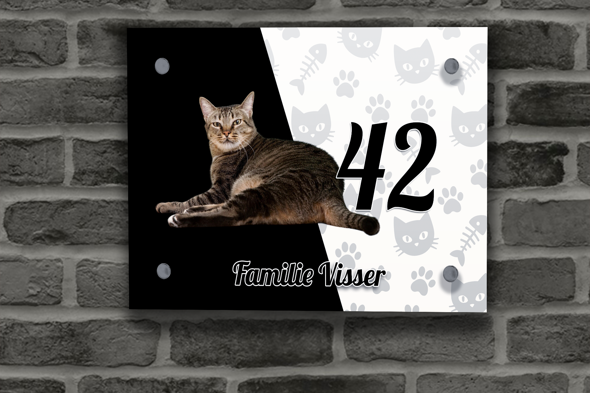 Katten Naambordje 4