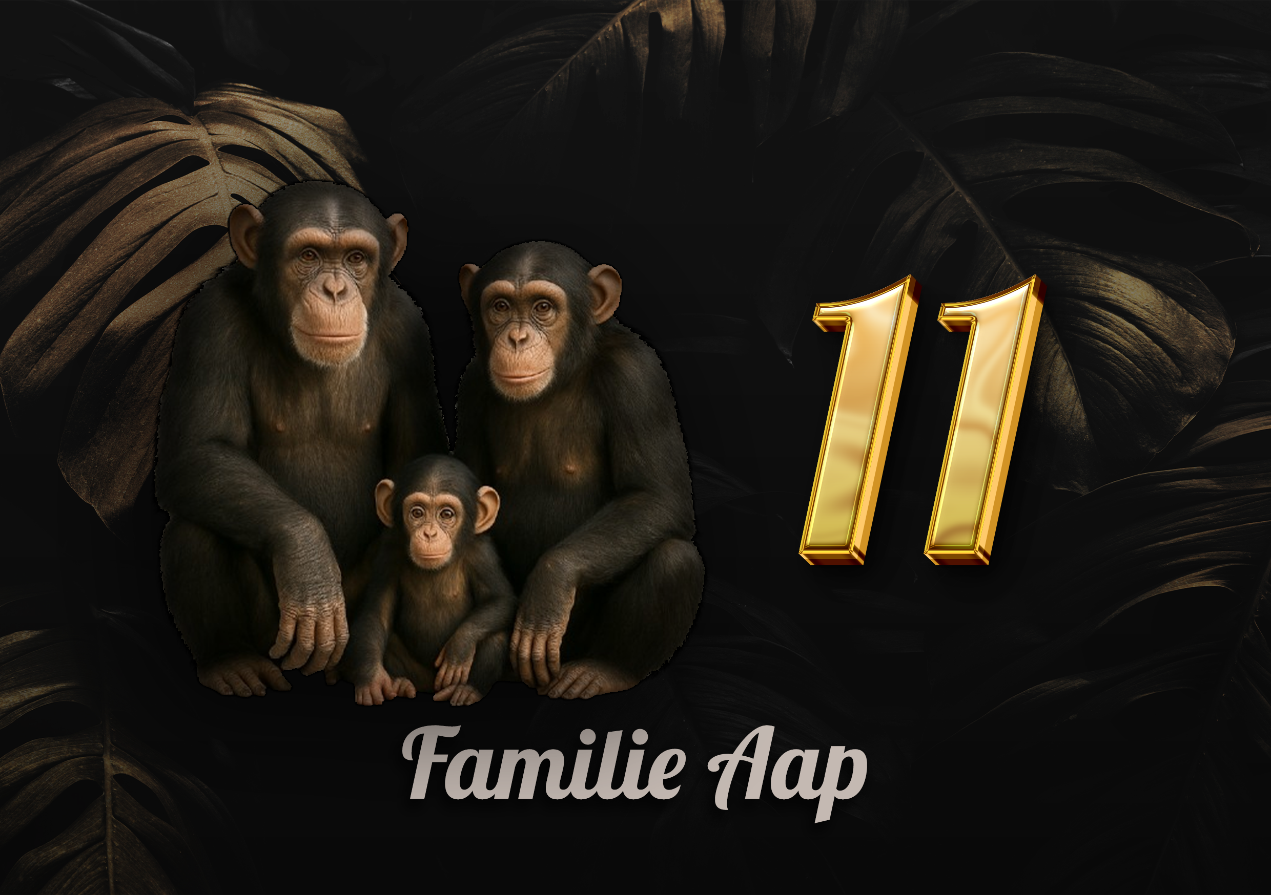 Chimpansee Naambordje 1