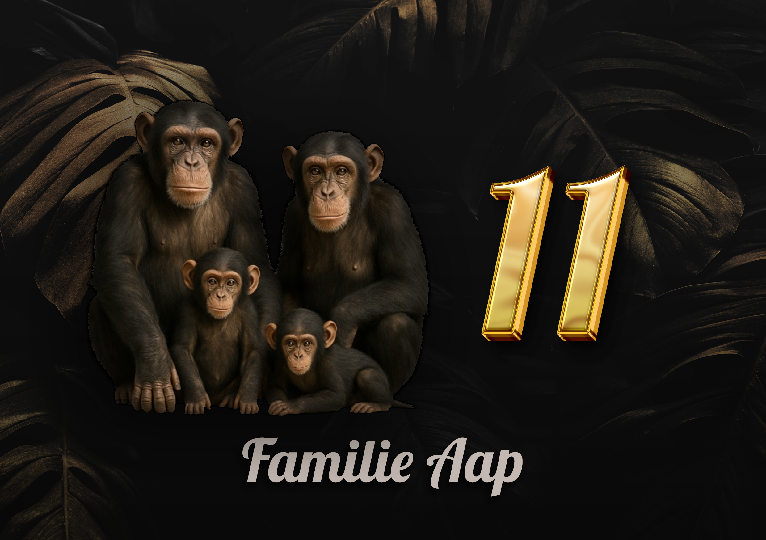 Chimpansee Naambordje 2