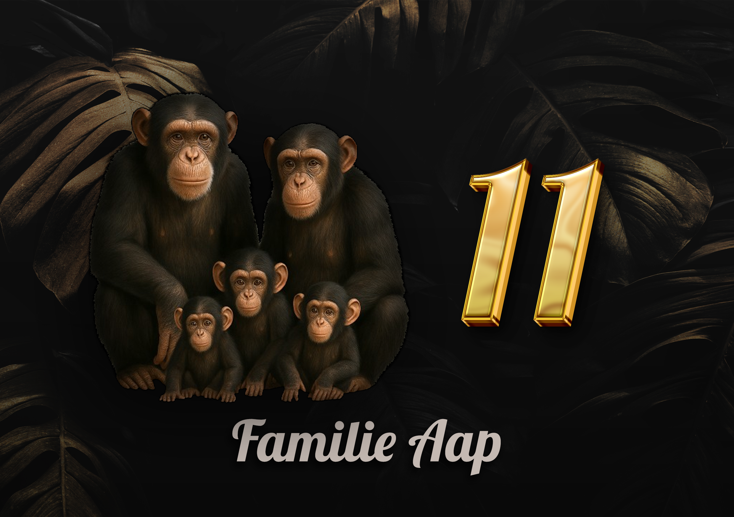 Chimpansee Naambordje 3