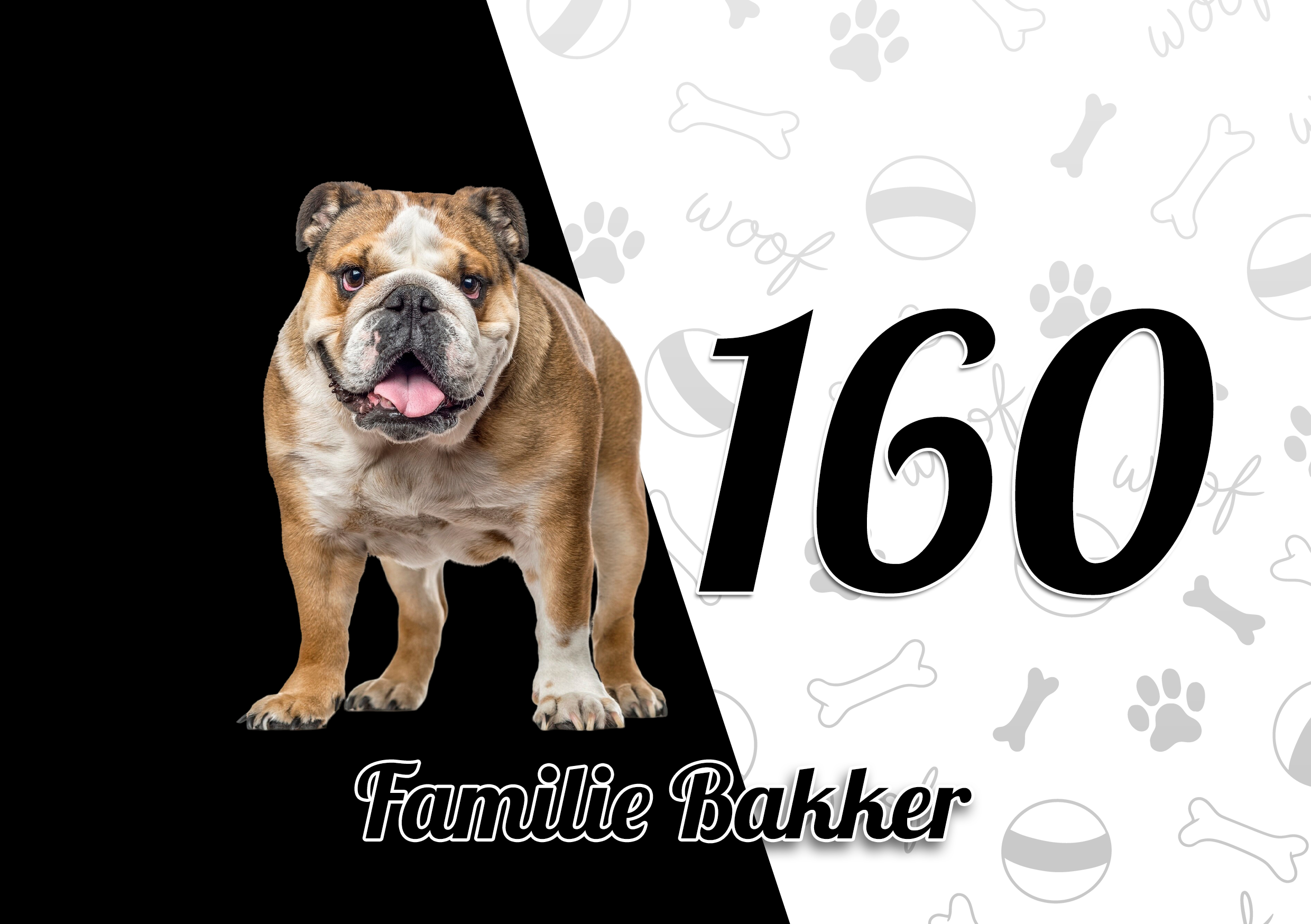 Engelse Buldog Naambordje 1