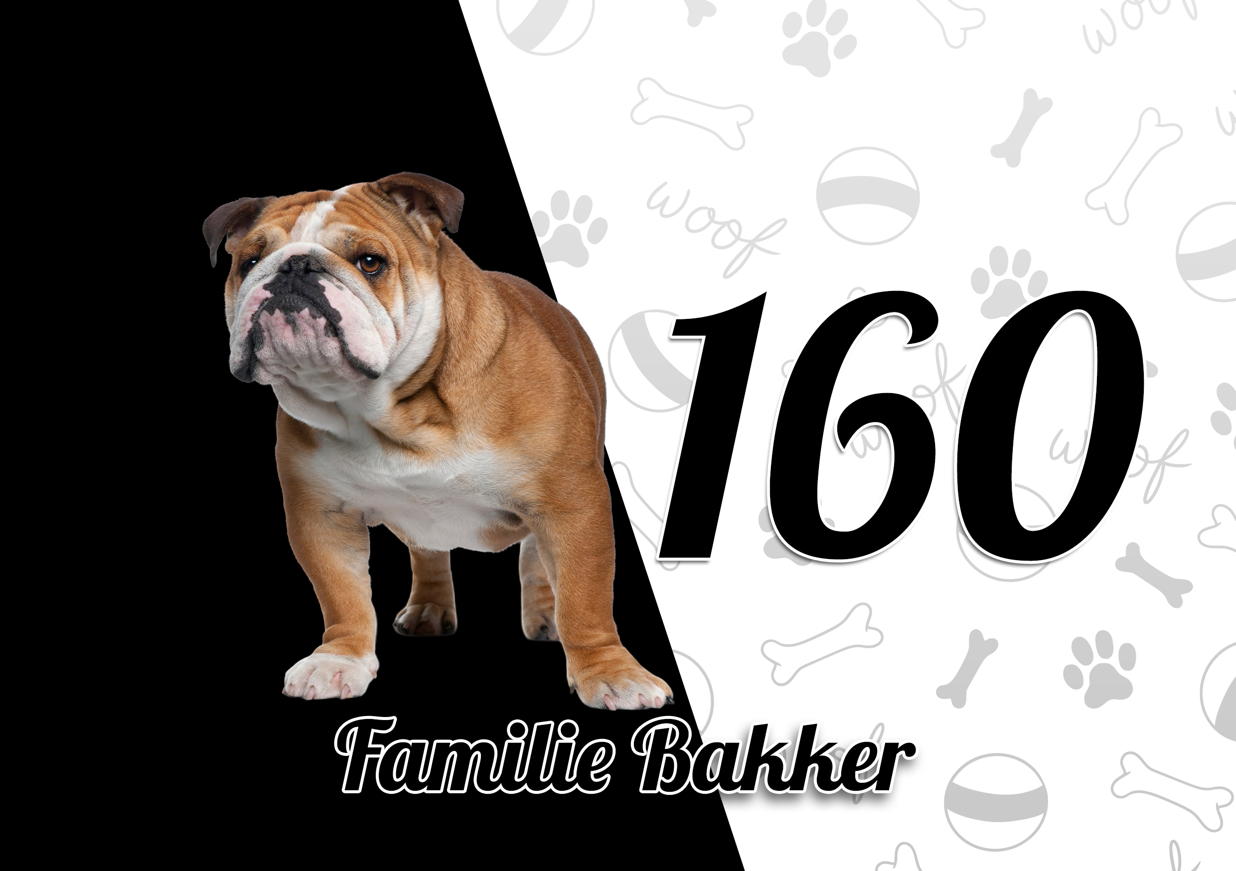 Engelse Buldog Naambordje 2