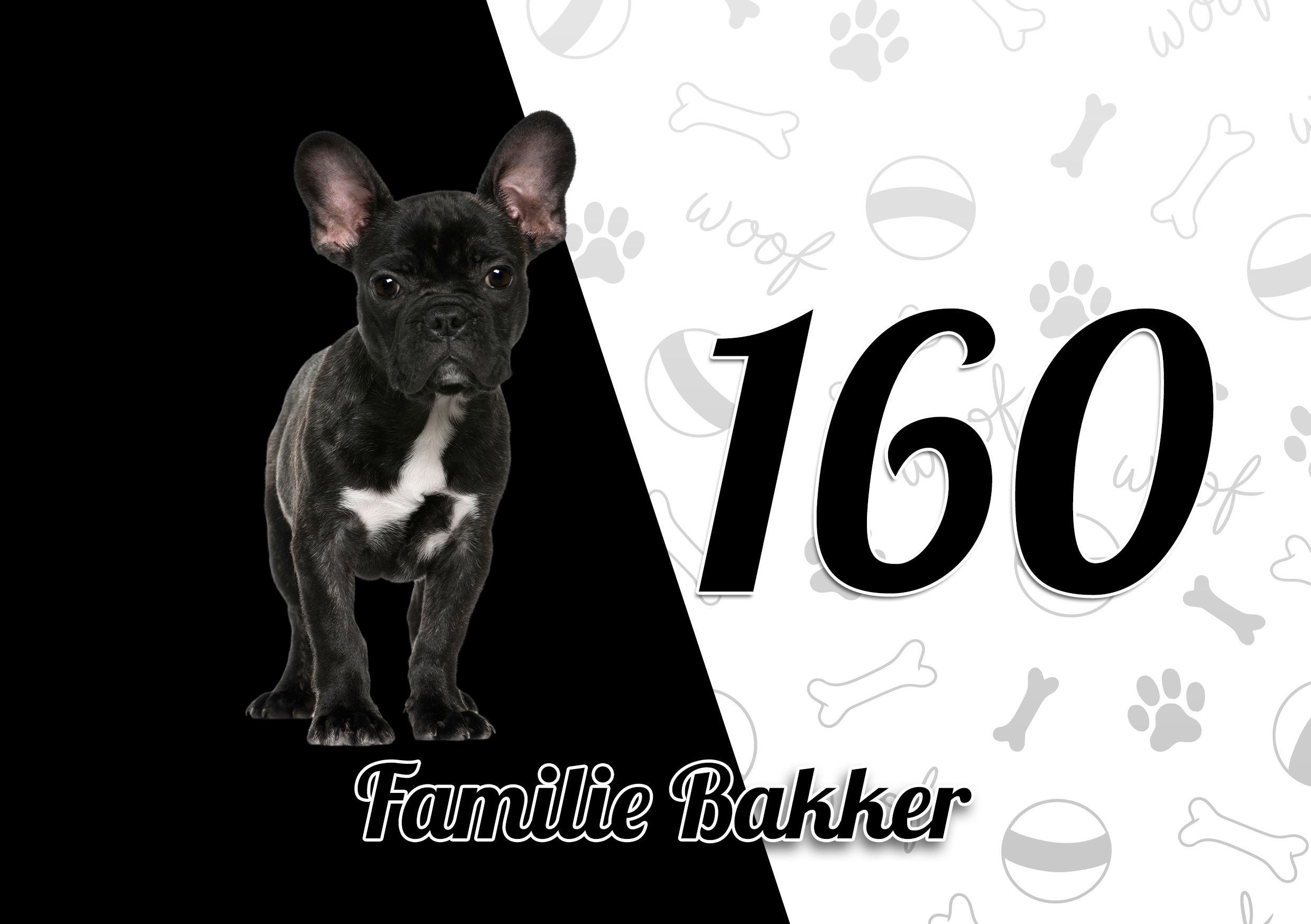 Franse Buldog Naambordje 1