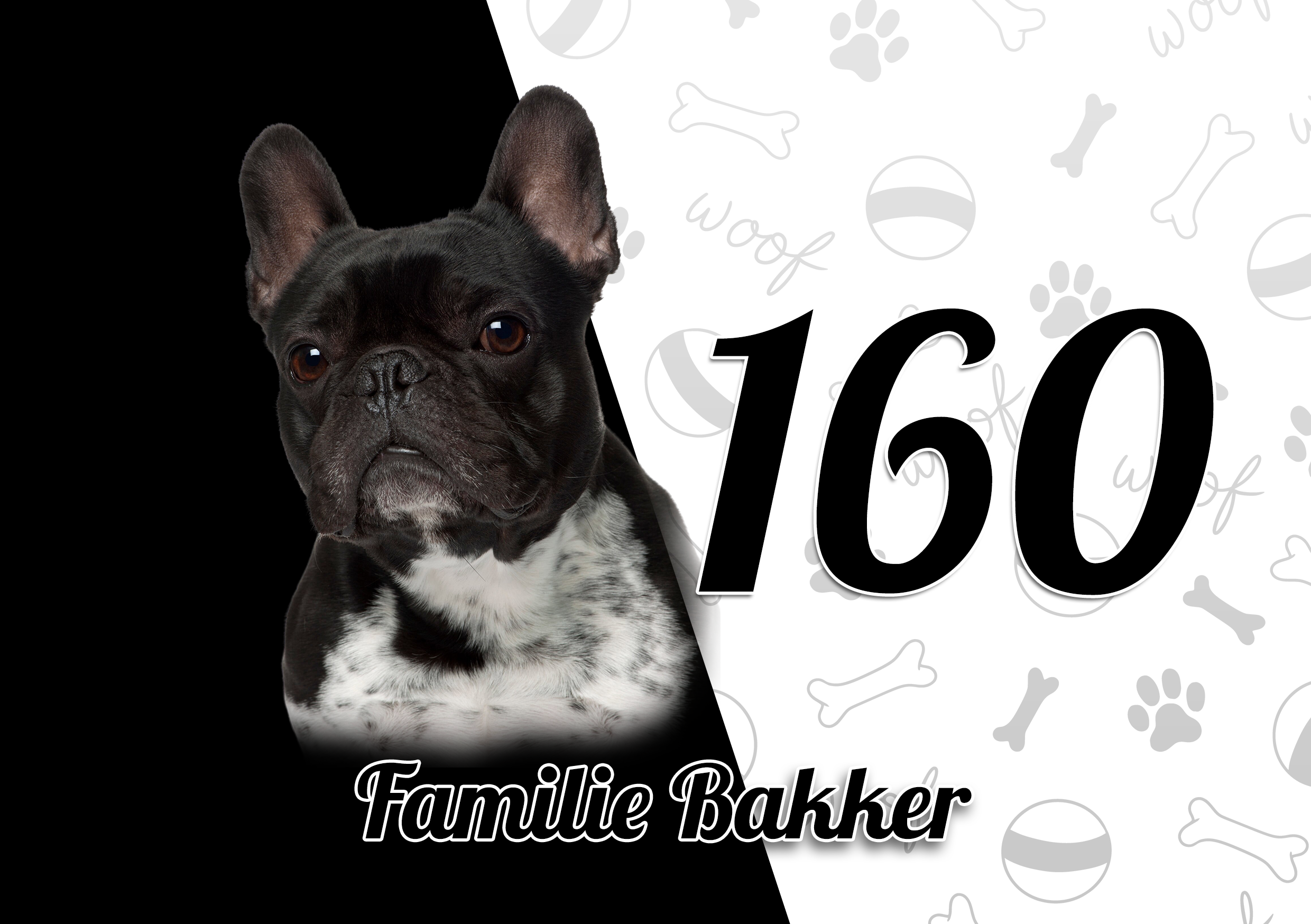 Franse Buldog Naambordje 6