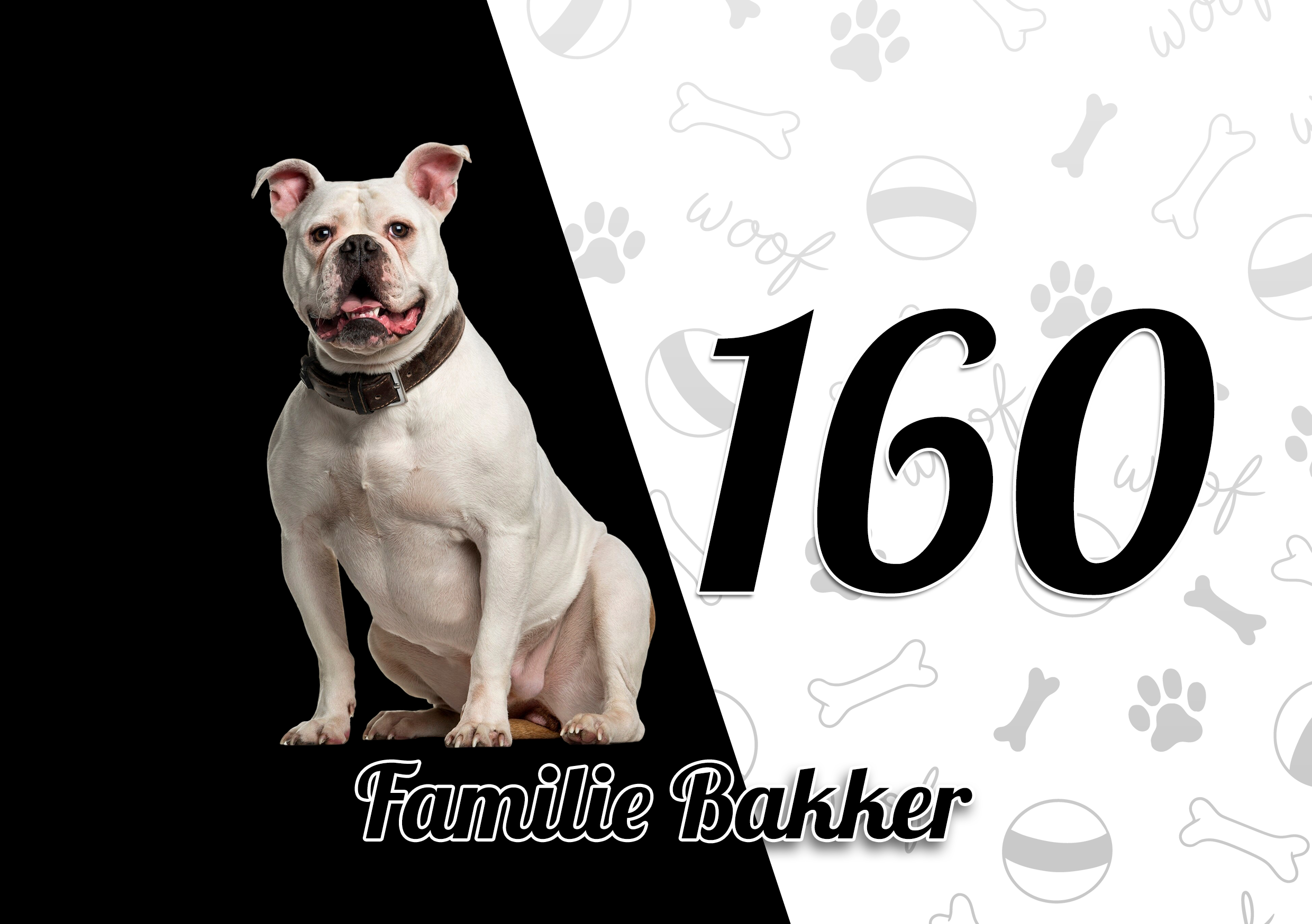 Old English Buldog Naambordje 1