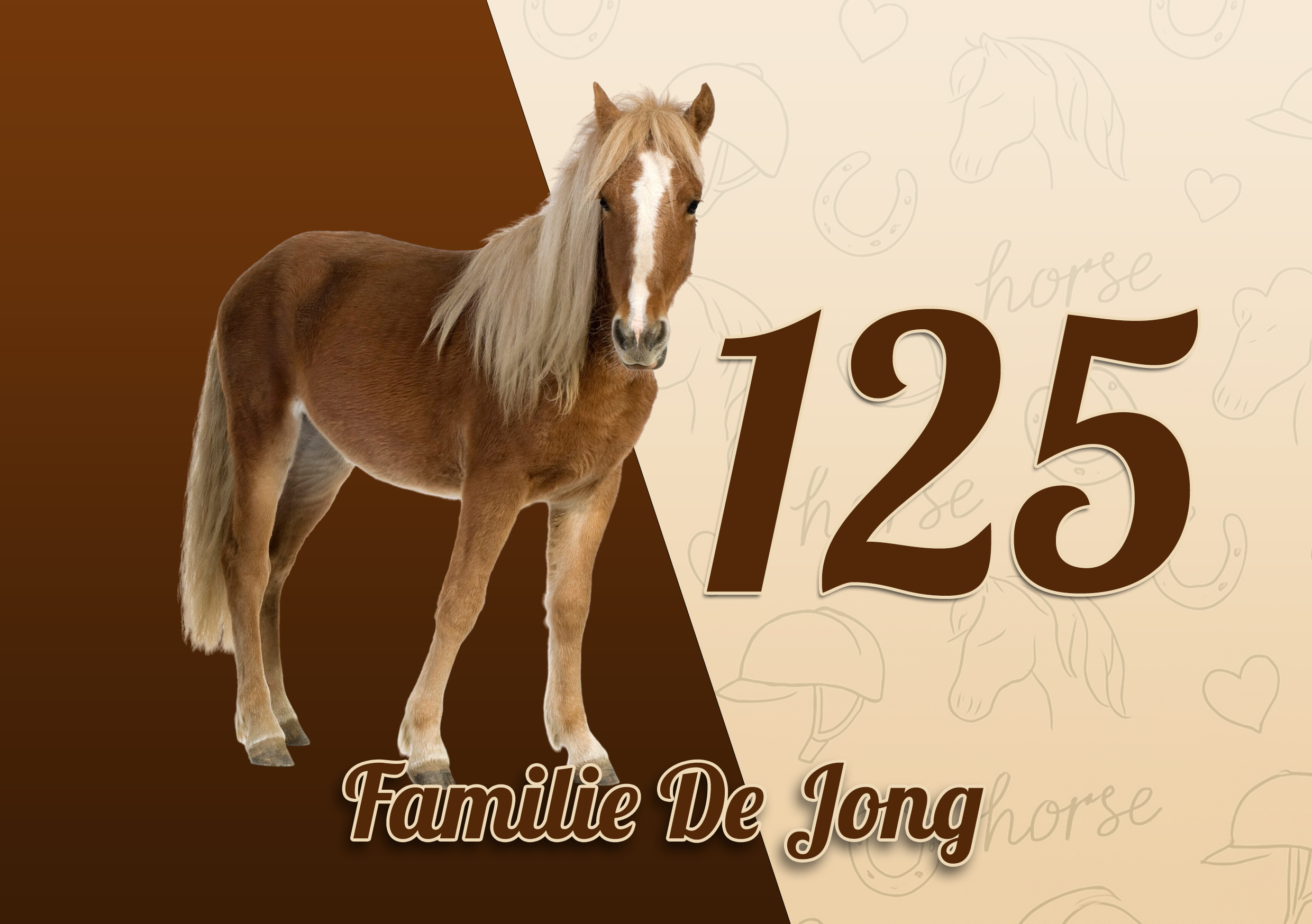 Paarden Naambordje 16