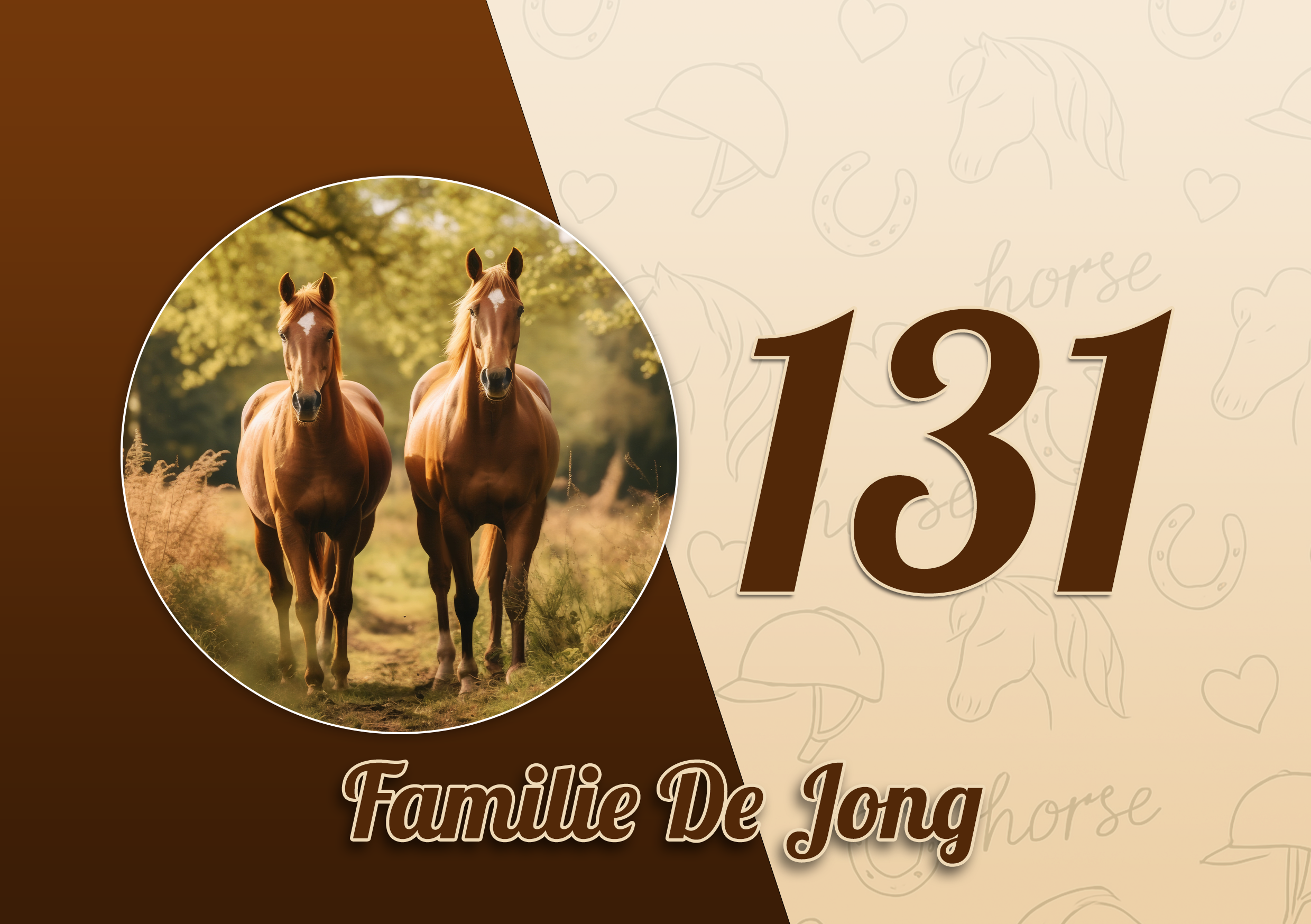 Paarden Naambordje 22