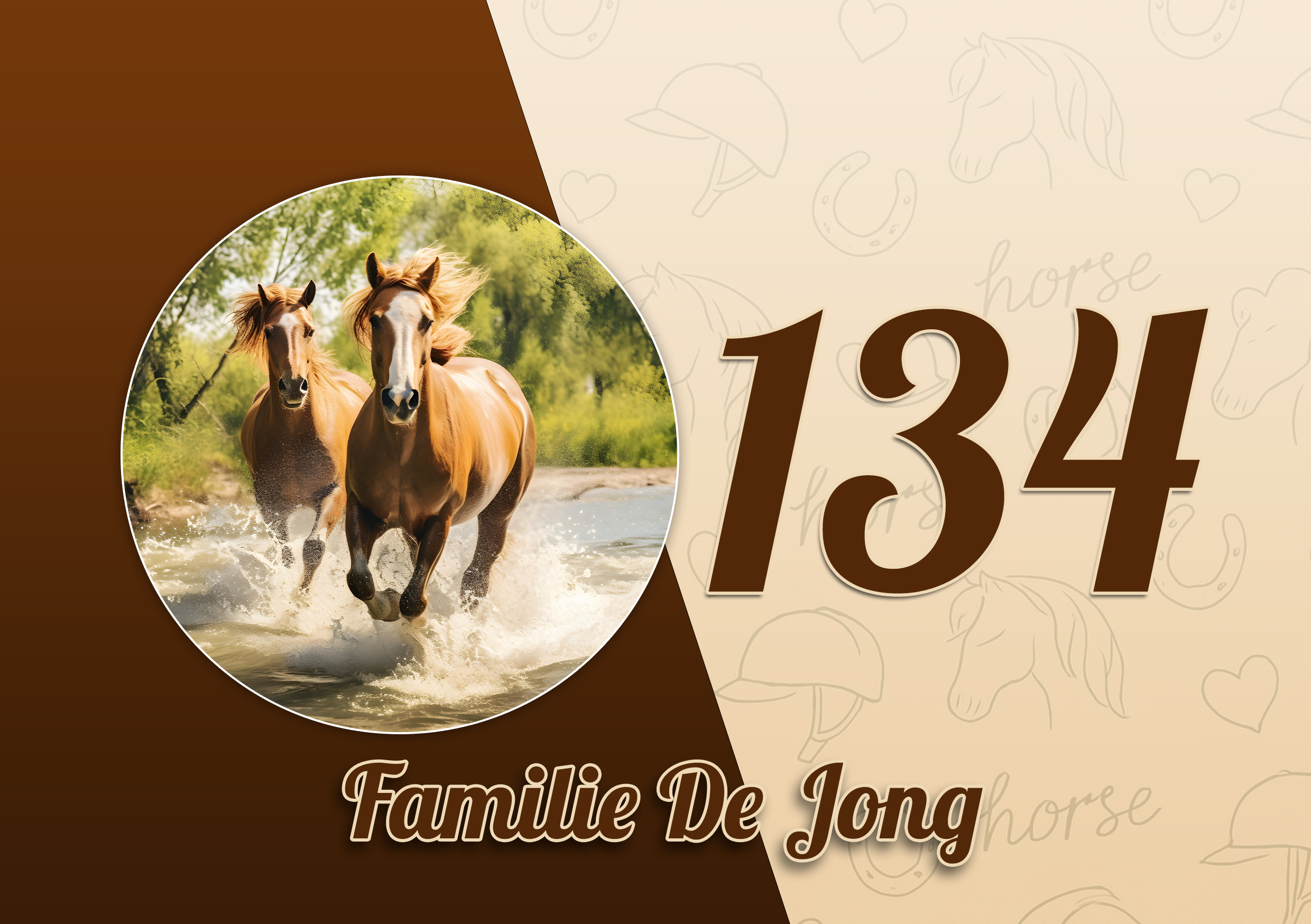 Paarden Naambordje 28